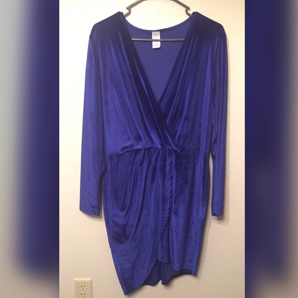 Long Sleeve Blue Dress